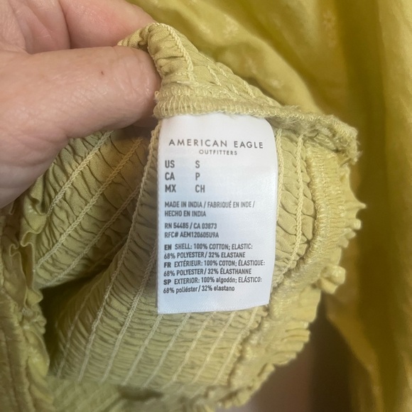 NWT American eagle smocked long sleeve size small romantic pretty pastel - Picture 9 of 10